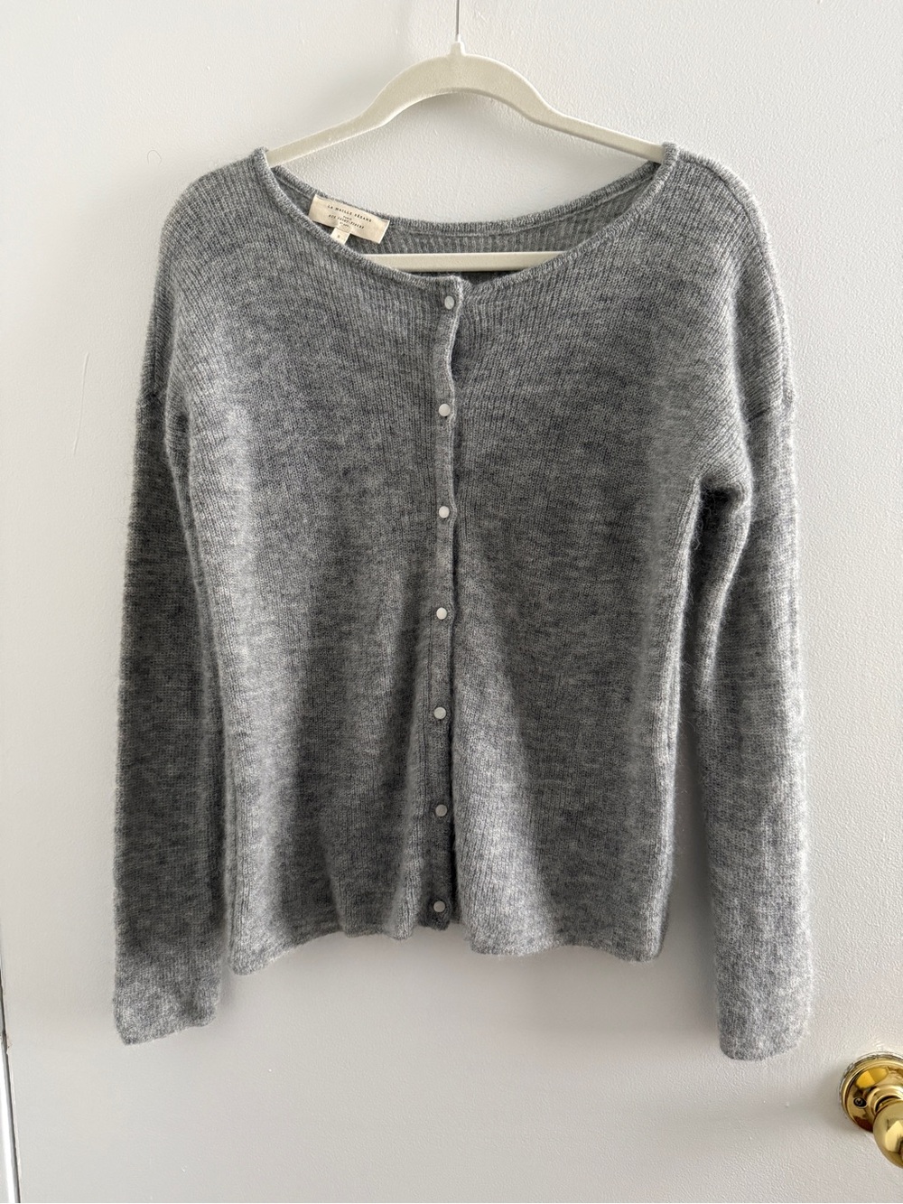 Sézane Gaspard Cardigan Jumper Mottled Grey Size Small
